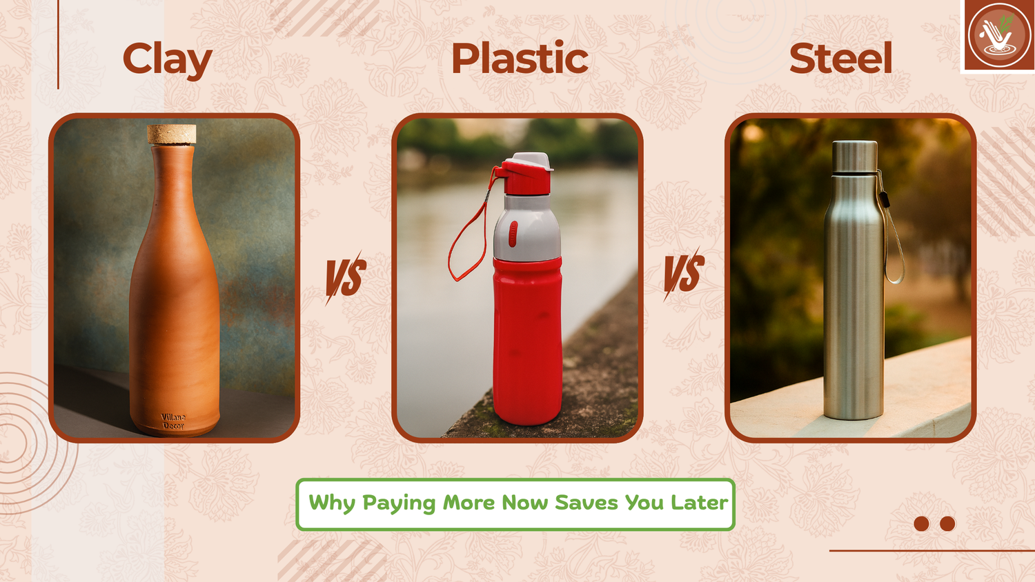 clay water bottle