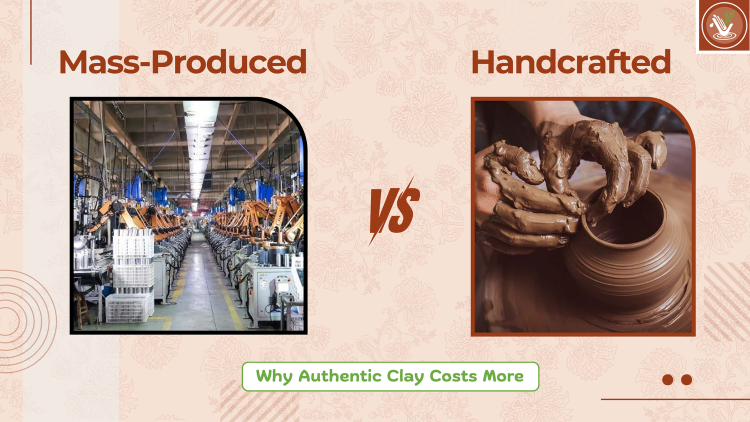 Mass Produced vs handcrafted clay pots