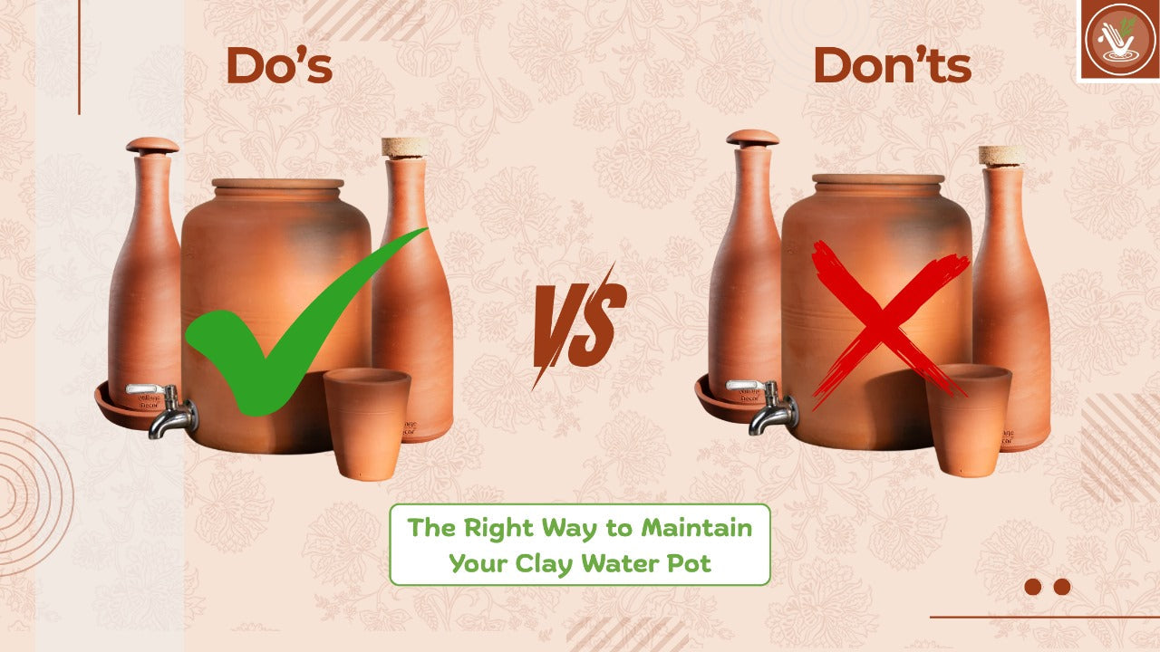 clay water pot maintanence and care