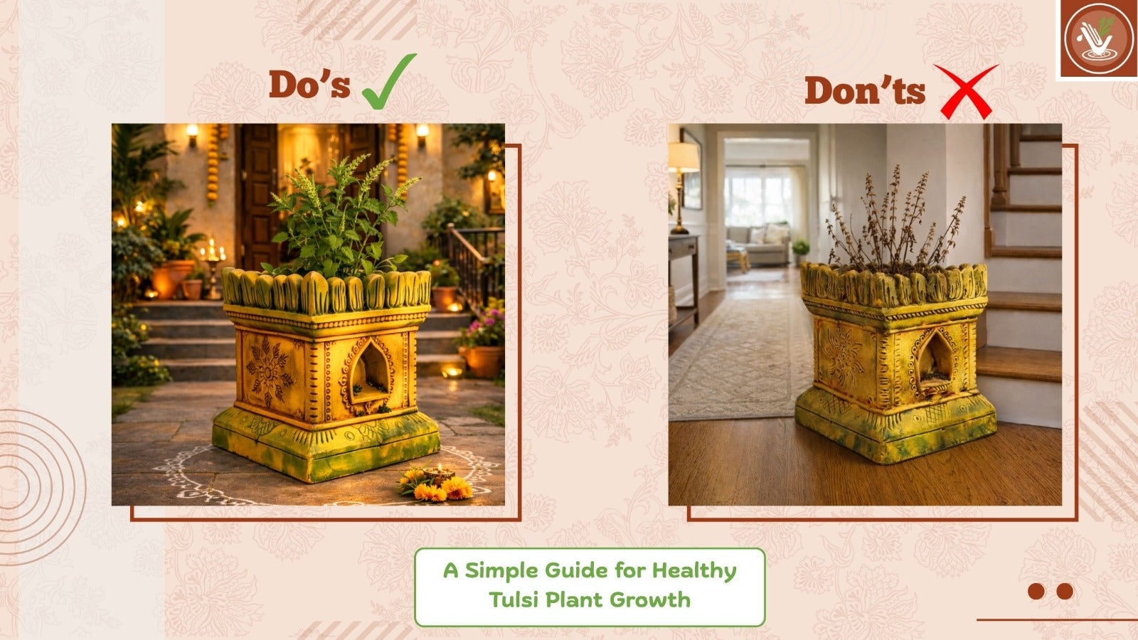 do's and don'ts of clay tulsi pots