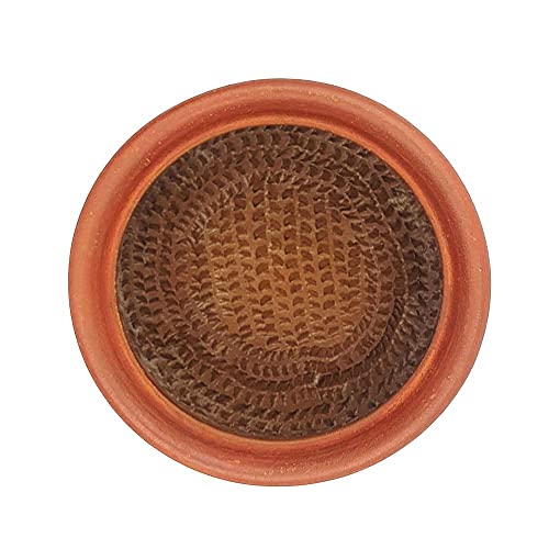 Inner side view of the Earthen Clay keerai chatti showing its textured surface, designed to easily mash greens and dals.