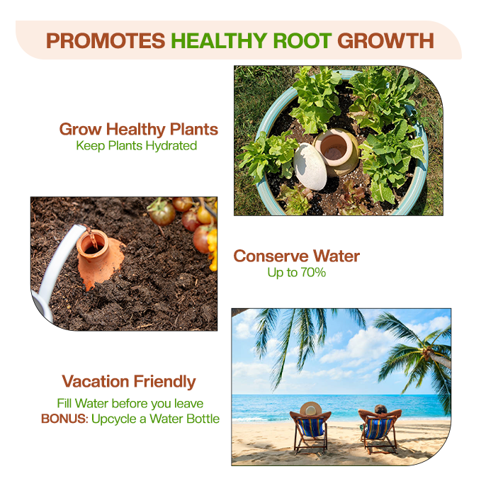 Village Decor Terracotta Self Watering Water Dripper Automatically Water Your Plants