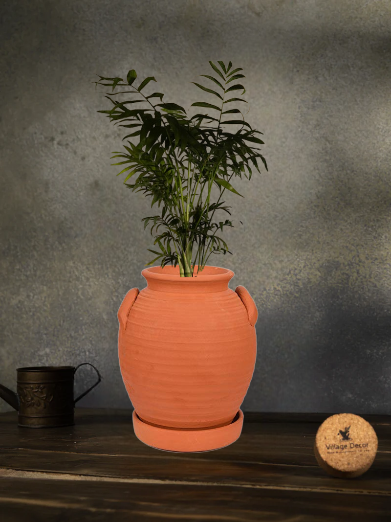 Terracotta Flower Planter pot, great for adding earthy tones to indoor and garden spaces.