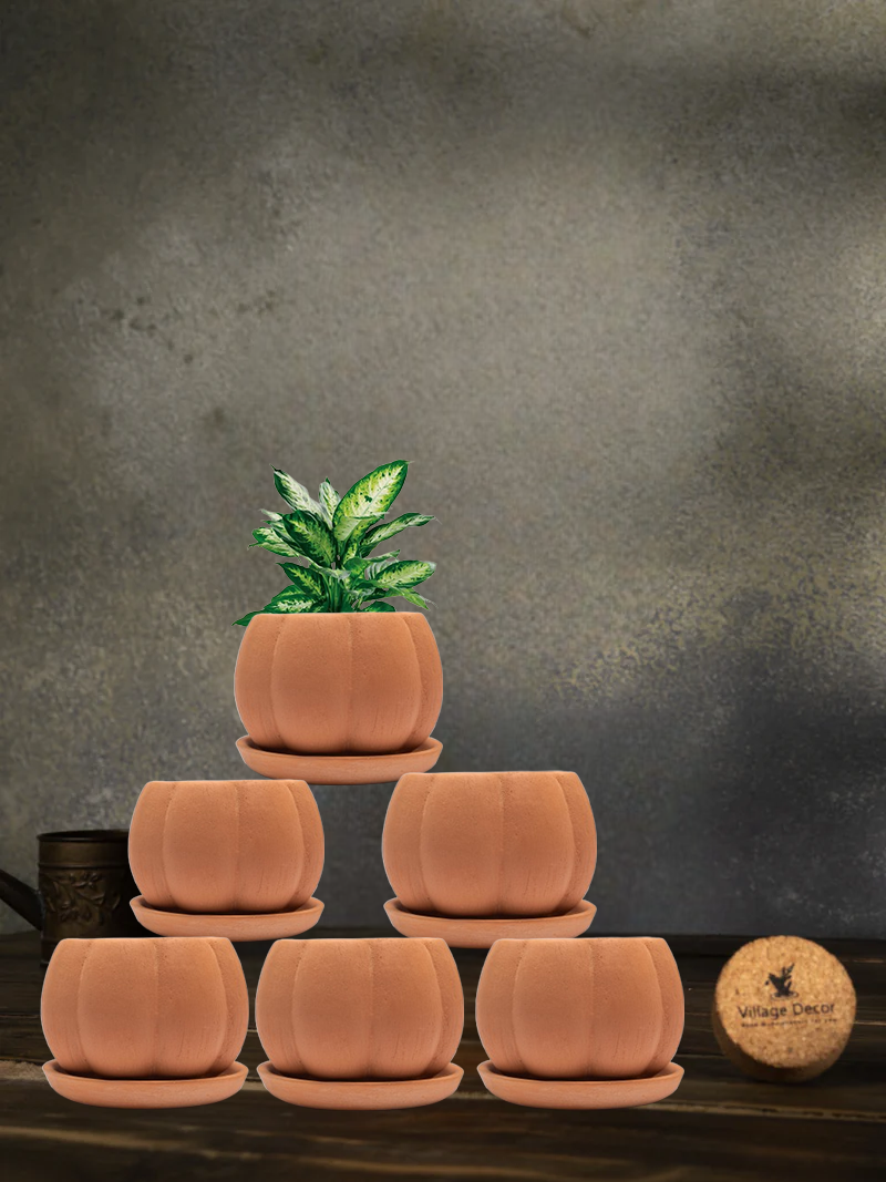 Terracotta Flower Planter pot, great for adding earthy tones to indoor and garden spaces.