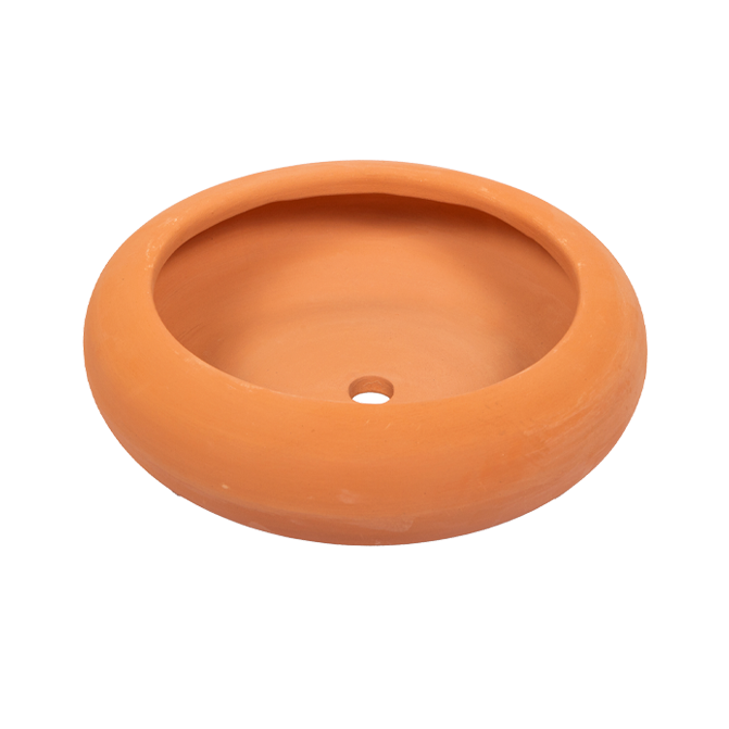Terracotta Planter pot white background view—perfect flower pot for indoor and garden spaces with a natural terracotta finish.