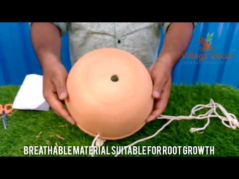 Unboxing Village decor Handmade Terracotta Hanging Planter.