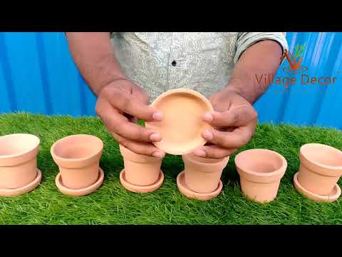 Unboxing Villagedecor Handmade Terracotta Cone Shape Planter.