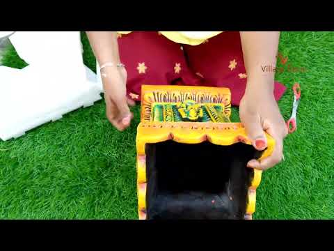 Unboxing Village Decor Terracotta Tulsi Pot.