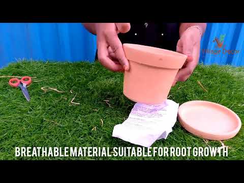 Unboxing Villagedecor Handmade Terracotta Cone Shape Planter.