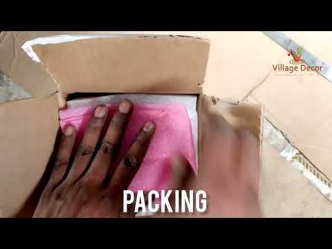 Clay water Bottle Packing and Unboxing Process.