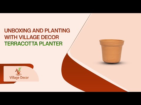 Unboxing Villagedecor Handmade Terracotta Cone Shape Planter.