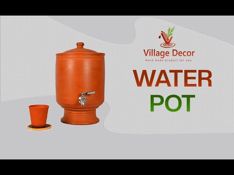 Village Decor Earthen Clay Water Pot