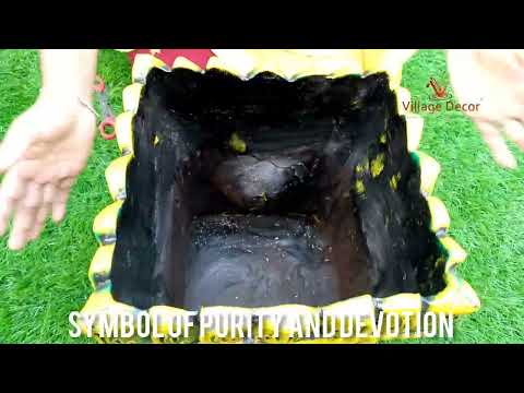 Unboxing Village Decor Terracotta Tulsi Pot.