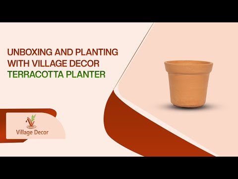 Unboxing Village Decor Handmade Terracotta Cone Shape Planter.