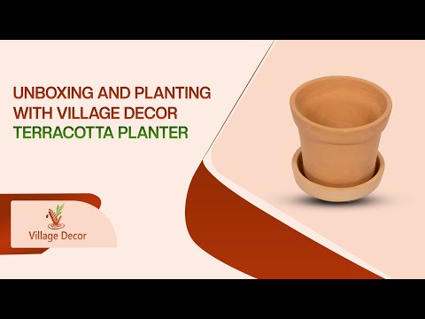 Unboxing Villagedecor Handmade Terracotta Cone Shape Planter.