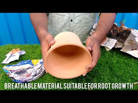 Unboxing Villagedecor Handmade Terracotta Cone Shape Planter.