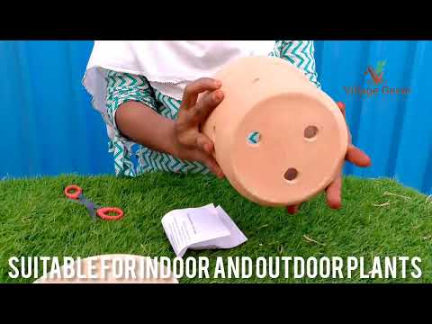 Unboxing Village Decor Terracotta Handmade Orchid Planter Pot.