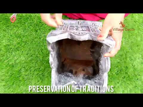 Unboxing Village Decor Terracotta Tulsi Pot.