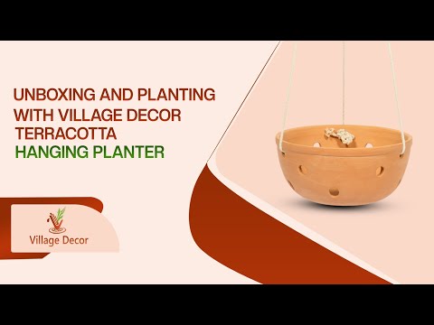 Unboxing Village Decor Terracotta Handmade Bowl Shape Orchid Planter Pot.