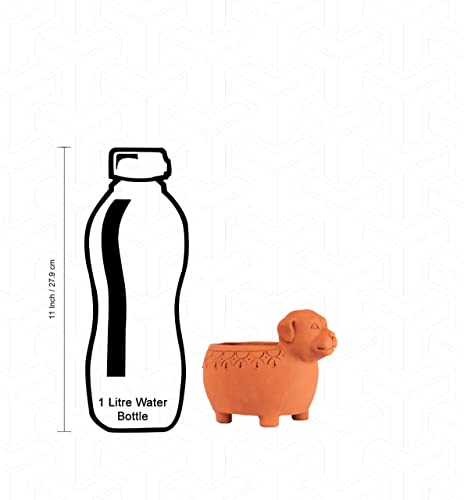 Terracotta Dog Shape Planter Indoor / Outdoor