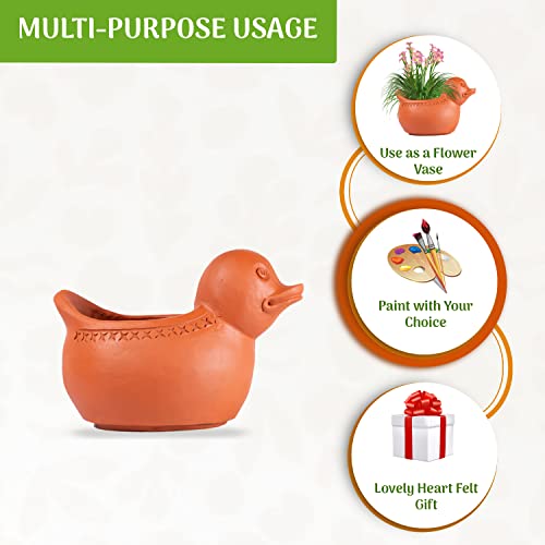 Terracotta Duck Shape Planter Indoor / Outdoor