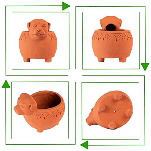 Terracotta Dog Shape Planter Indoor / Outdoor