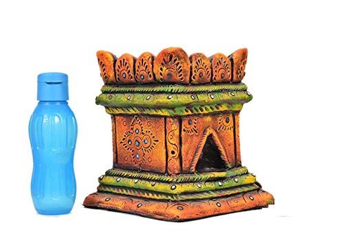 Terracotta Tulsi Pot, Multicolour, 7.5 X 8.5 inch, 1 Piece.