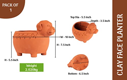 Terracotta Dog Shape Planter Indoor / Outdoor