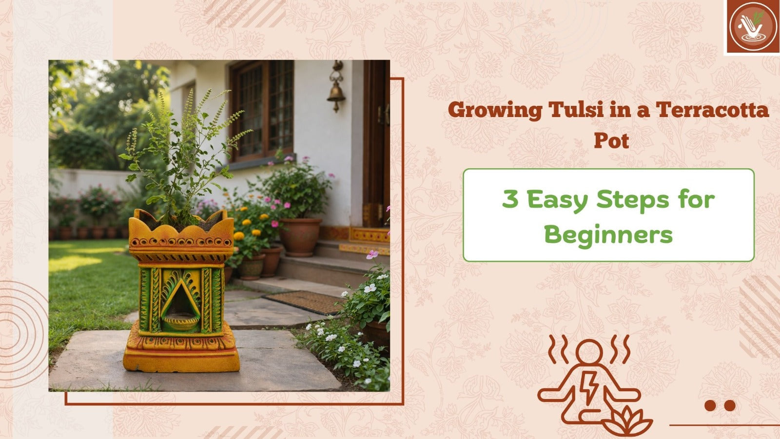 grow tulsi plant healthy in clay planter