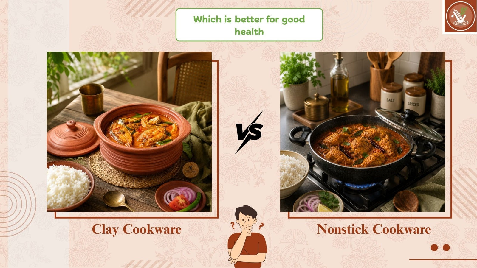 Clay pot Cookware Vs Nonstick Cookware