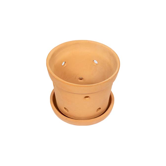Terracotta Orchid Pot 6 inch 1 Qty