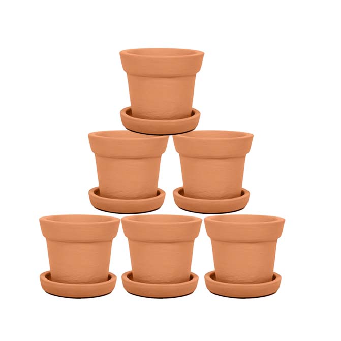 Terracotta Flower Pot with Bottom Tray 4 inch