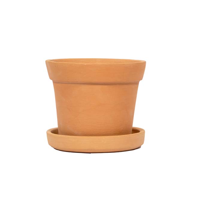 Terracotta Flower Pot with Tray (5 inch 1 Qty)