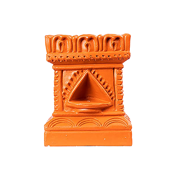 Terracotta  tulasi pot (brownB* H - 6.5 inch *8.5 inch)