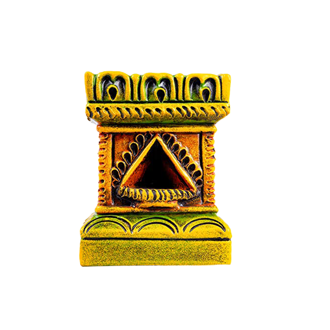 Terracotta Brindavan Tulsi Pot Multi Color (B * H - 6.5 * 8 inch)