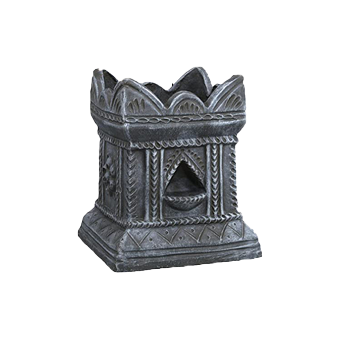 Terracotta Tulsi Pot Black B* H 9 x 10.5 Inch