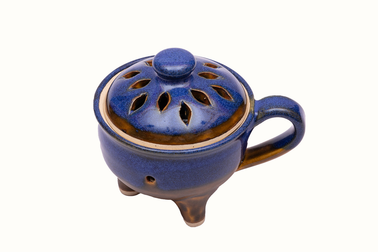Ceramic Sambrani / Incense Holder with lid