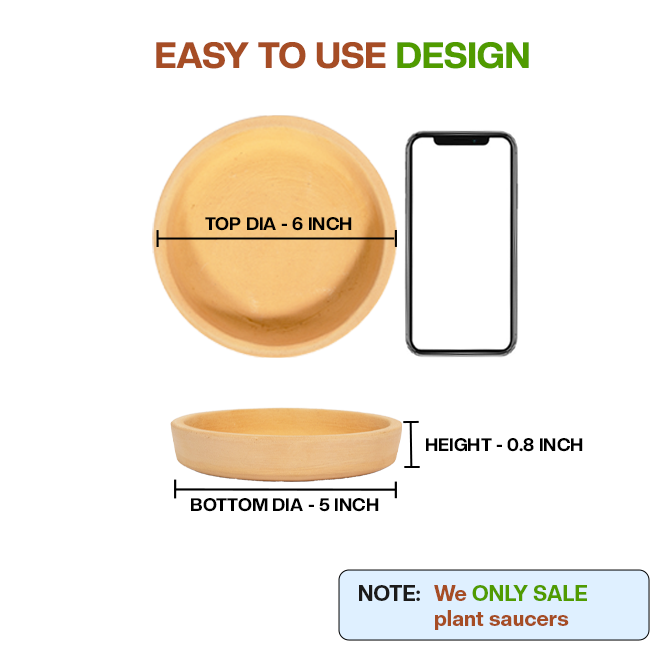Terracotta Planter Bottom Tray Dia-6 inch
