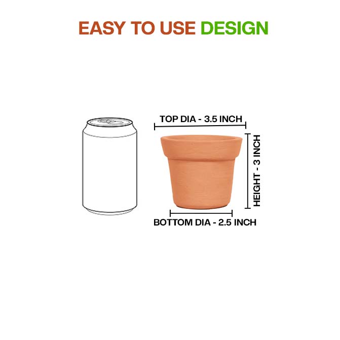 Terracotta Succulent Pots 3 inch (Pack of 8)