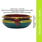 Hand Painted  Terracotta urli/Decorative Bowl (Green)