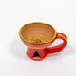 Hand Painted Terracota Incense Holder Red Color