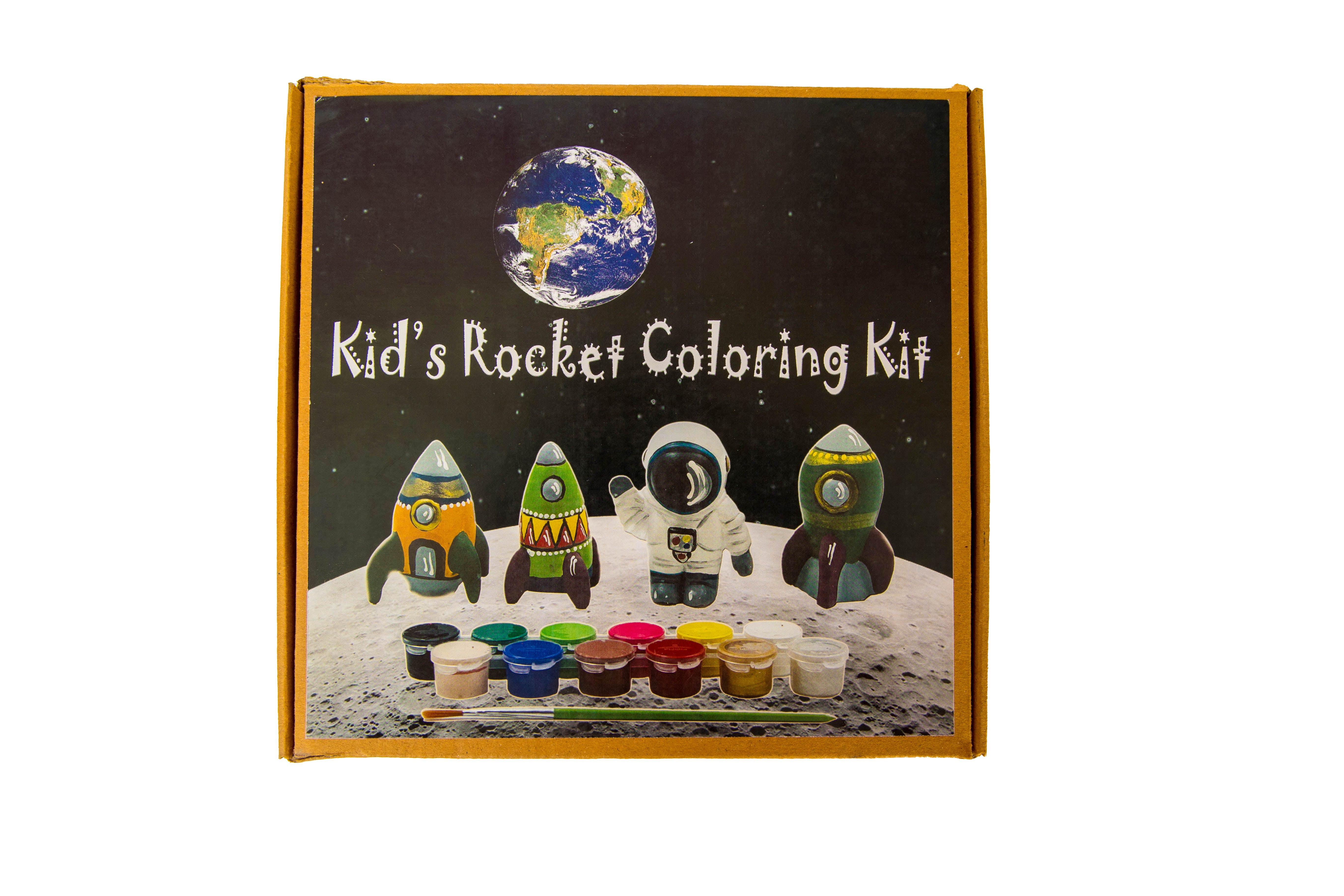 Village Decor DIY Rocket Painting Kit for Kids Ages 4 to 12