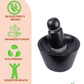 Black Stone Polished Attukal / mortar & pestle (B * H - 10 * 6 inch)