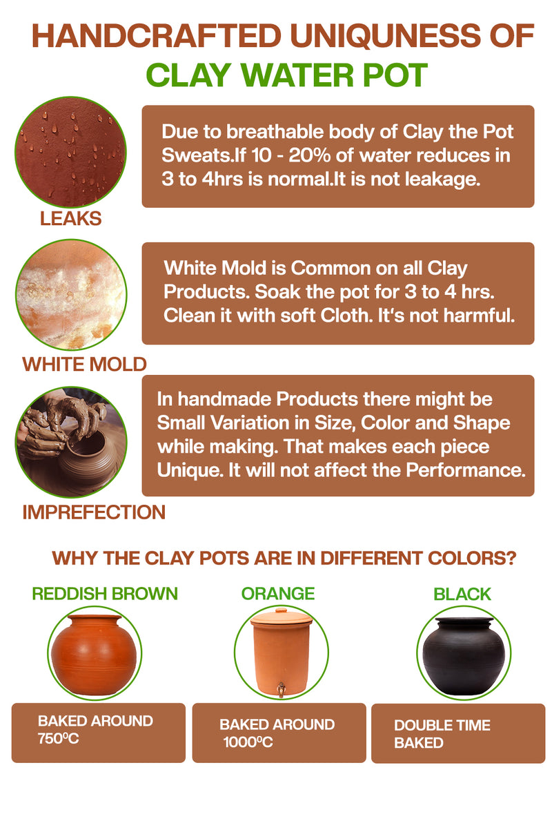 Buy Now – 6 Litre Clay Water Pot|Matka Pot for Natural Cooling