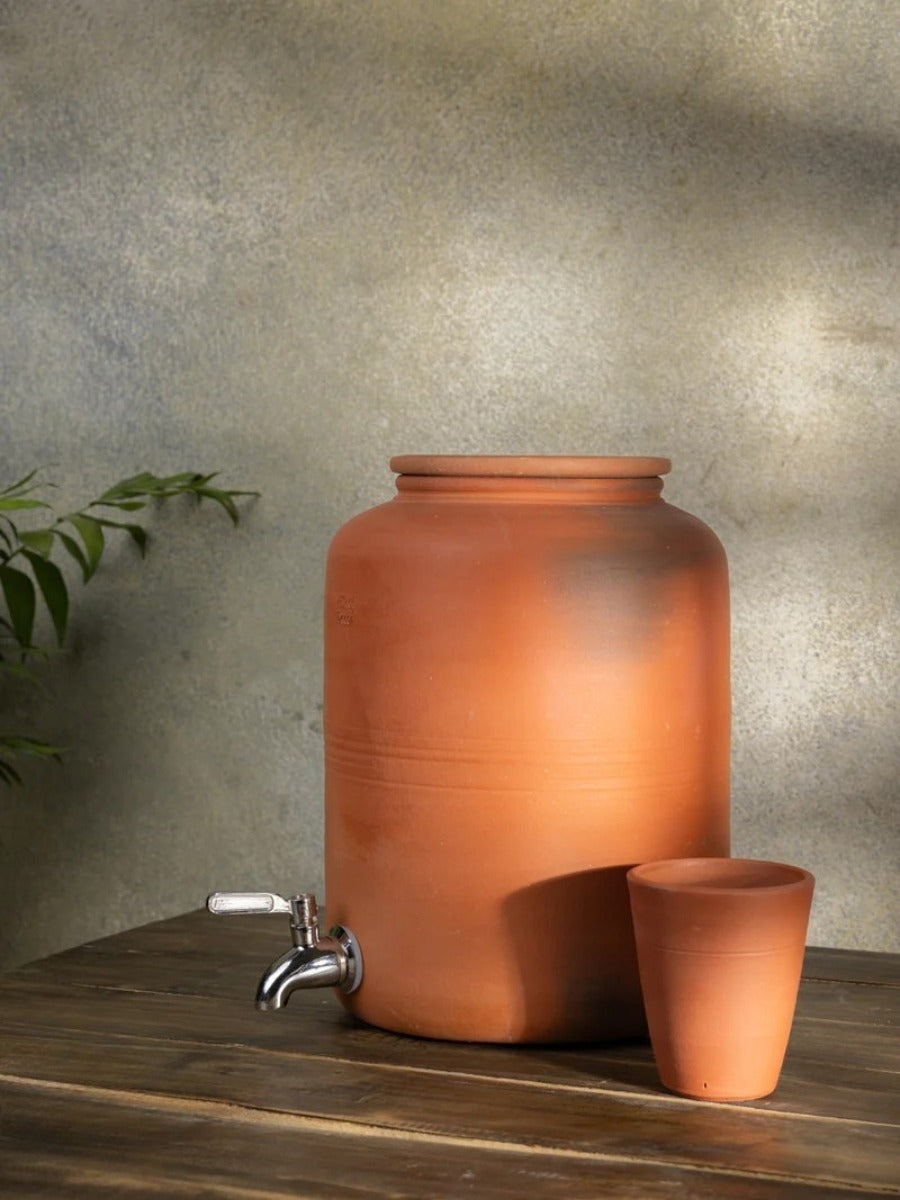 Handmade clay water pot