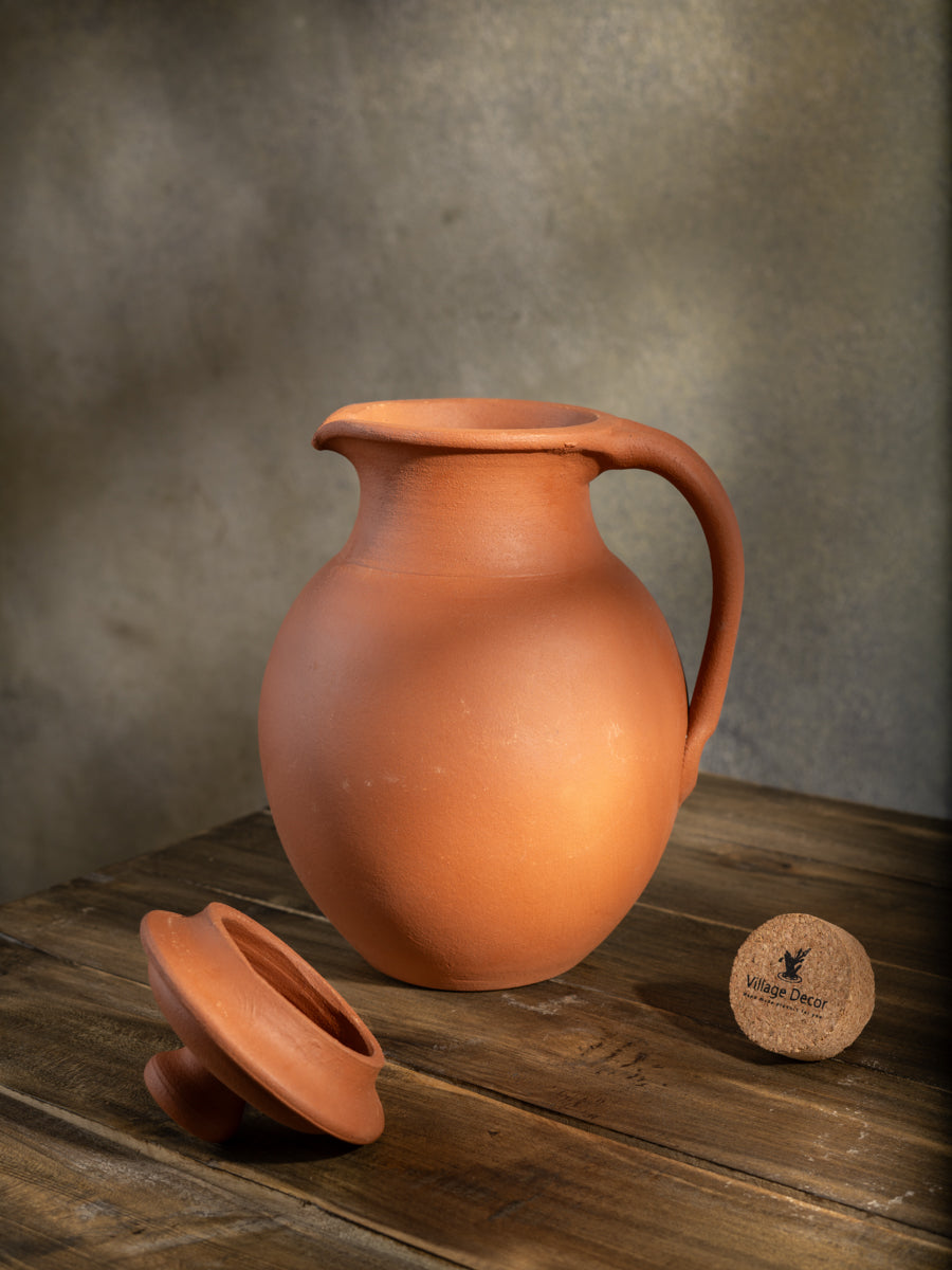 Terracotta clay Classic Water Jug (Pre-seasoned) -1000 ml