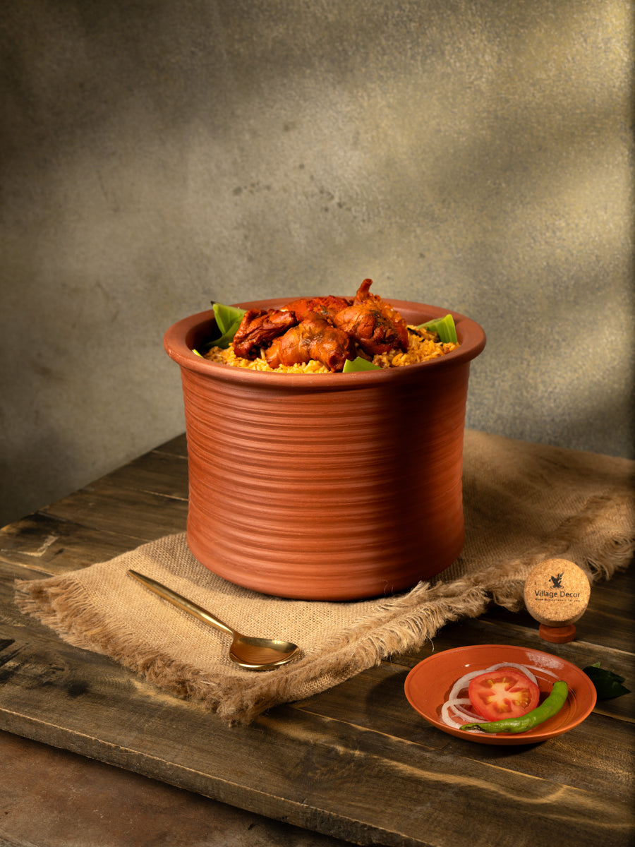 Earthern Clay Briyani Pot - 5 Liter