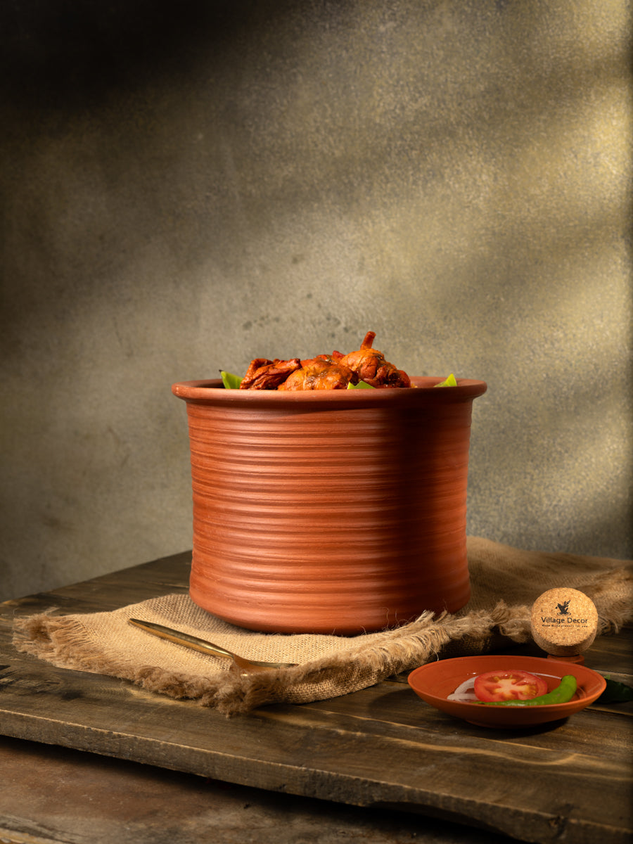 Earthern Clay Briyani Pot - 5 Liter