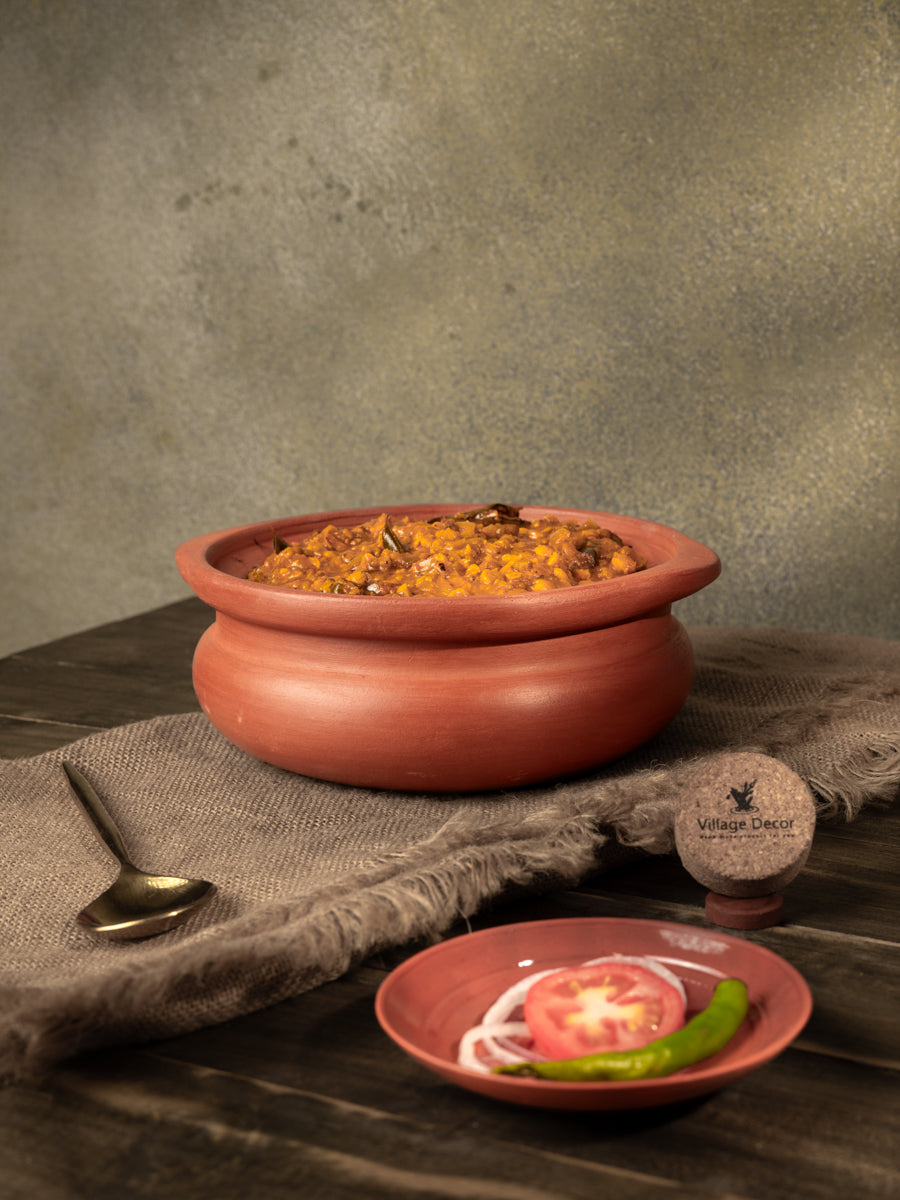 Earthen Clay Cooking Bowl - 1000 ml