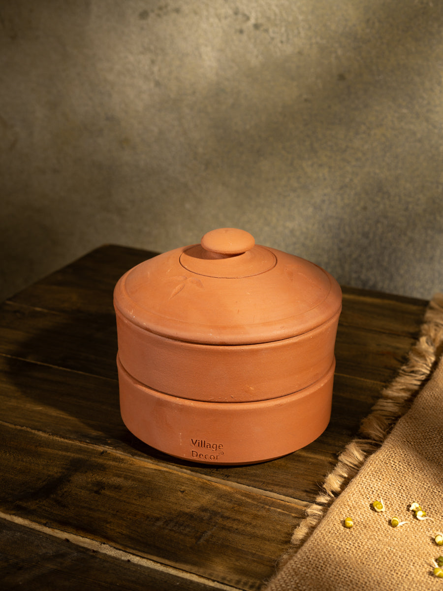 Terracotta Sprout Maker Box (2 container with lid)